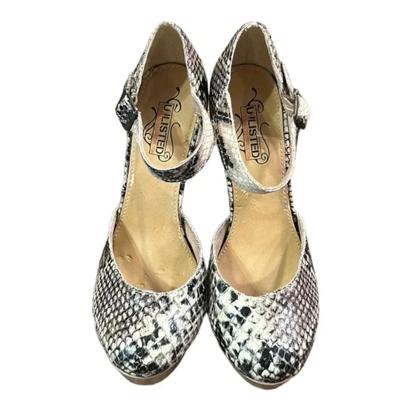 Unlisted Kenneth Cole Women's Full Circle Snake Skin Pattern Pumps Size 6.5 - Picture 5 of 10